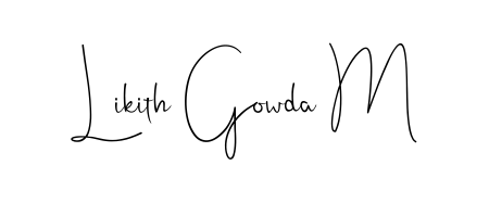 You should practise on your own different ways (Andilay-7BmLP) to write your name (Likith Gowda M) in signature. Don't let someone else do it for you. Likith Gowda M signature style 4 images and pictures png