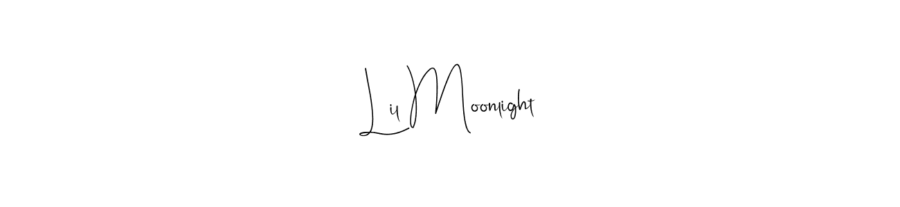 Create a beautiful signature design for name Lil Moonlight. With this signature (Andilay-7BmLP) fonts, you can make a handwritten signature for free. Lil Moonlight signature style 4 images and pictures png