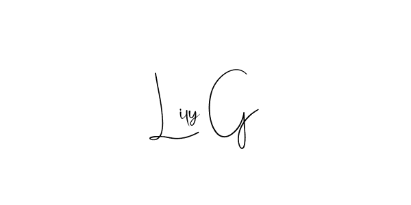 if you are searching for the best signature style for your name Lily G. so please give up your signature search. here we have designed multiple signature styles  using Andilay-7BmLP. Lily G signature style 4 images and pictures png