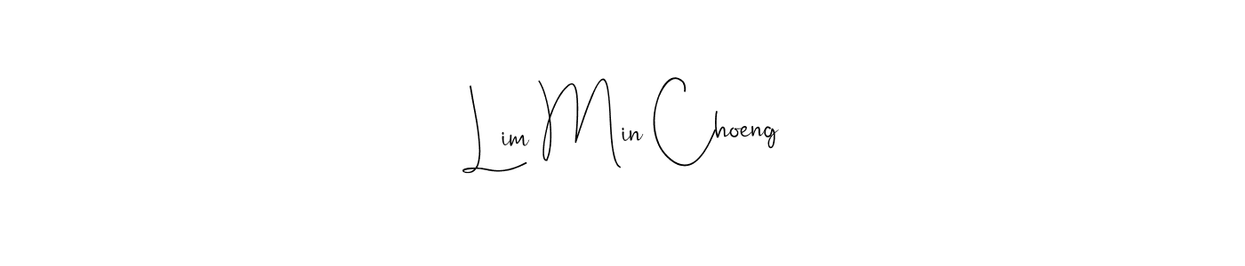 You should practise on your own different ways (Andilay-7BmLP) to write your name (Lim Min Choeng) in signature. don't let someone else do it for you. Lim Min Choeng signature style 4 images and pictures png