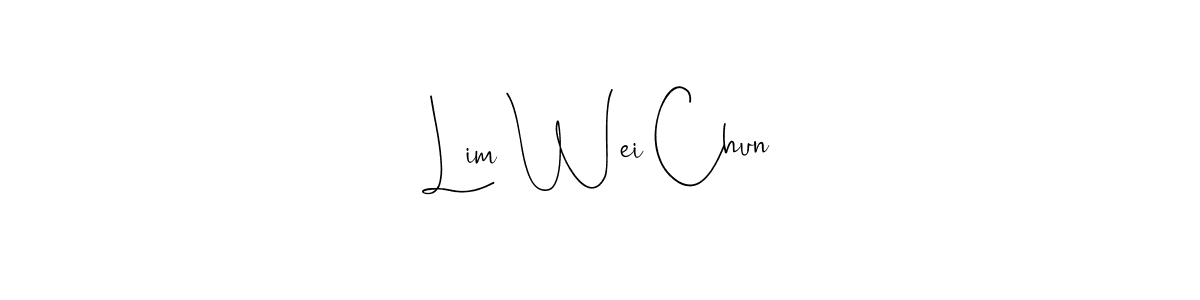 Make a beautiful signature design for name Lim Wei Chun. With this signature (Andilay-7BmLP) style, you can create a handwritten signature for free. Lim Wei Chun signature style 4 images and pictures png