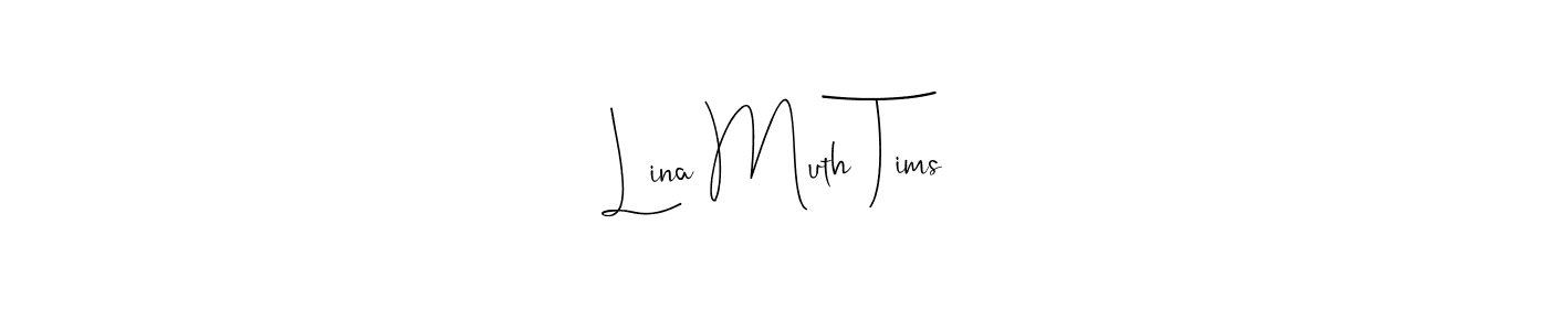 See photos of Lina Muth Tims official signature by Spectra . Check more albums & portfolios. Read reviews & check more about Andilay-7BmLP font. Lina Muth Tims signature style 4 images and pictures png