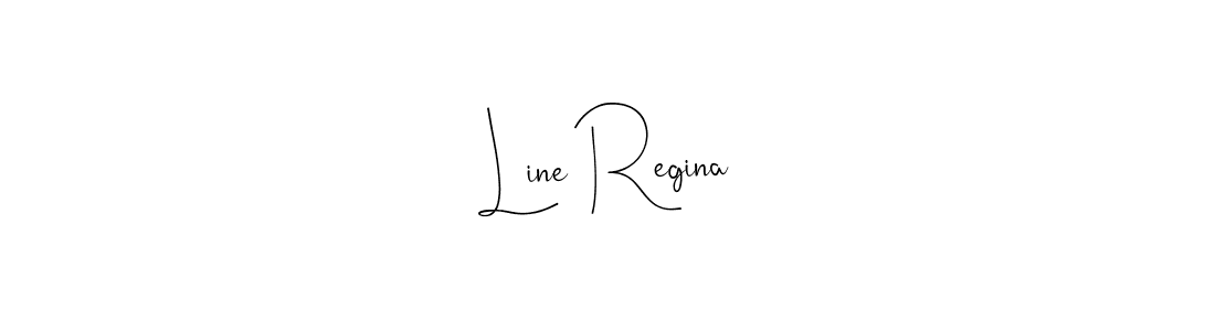 Make a beautiful signature design for name Line Regina. With this signature (Andilay-7BmLP) style, you can create a handwritten signature for free. Line Regina signature style 4 images and pictures png