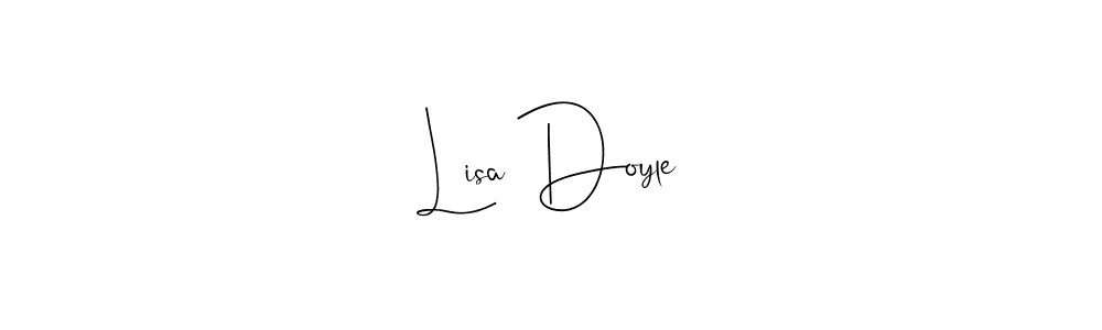 How to make Lisa Doyle name signature. Use Andilay-7BmLP style for creating short signs online. This is the latest handwritten sign. Lisa Doyle signature style 4 images and pictures png