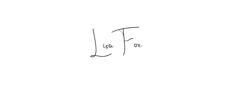 if you are searching for the best signature style for your name Lisa Fox. so please give up your signature search. here we have designed multiple signature styles  using Andilay-7BmLP. Lisa Fox signature style 4 images and pictures png