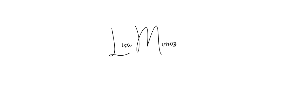 if you are searching for the best signature style for your name Lisa Munoz. so please give up your signature search. here we have designed multiple signature styles  using Andilay-7BmLP. Lisa Munoz signature style 4 images and pictures png