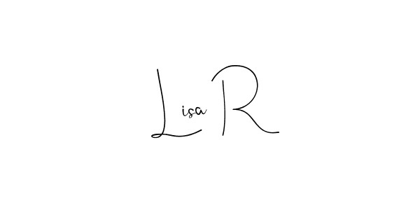 You should practise on your own different ways (Andilay-7BmLP) to write your name (Lisa R) in signature. don't let someone else do it for you. Lisa R signature style 4 images and pictures png