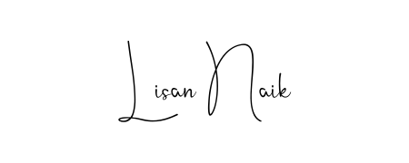 Lisan Naik stylish signature style. Best Handwritten Sign (Andilay-7BmLP) for my name. Handwritten Signature Collection Ideas for my name Lisan Naik. Lisan Naik signature style 4 images and pictures png