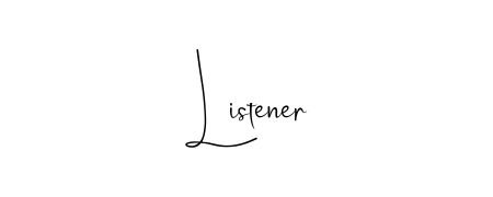 A classic penmanship look for Listener. The Andilay-7BmLP font brings timeless elegance and confidence to every signed document. Listener signature style 4 images and pictures png