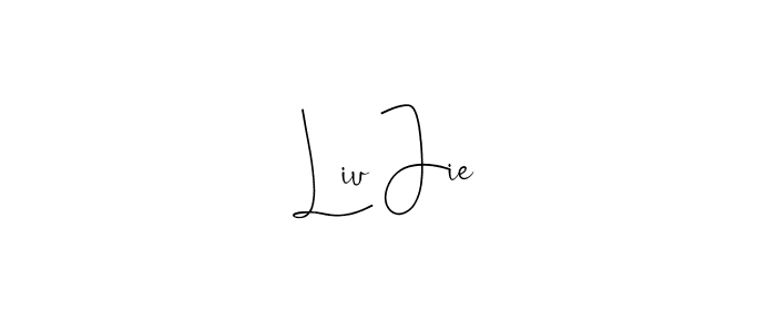 Liu Jie stylish signature style. Best Handwritten Sign (Andilay-7BmLP) for my name. Handwritten Signature Collection Ideas for my name Liu Jie. Liu Jie signature style 4 images and pictures png