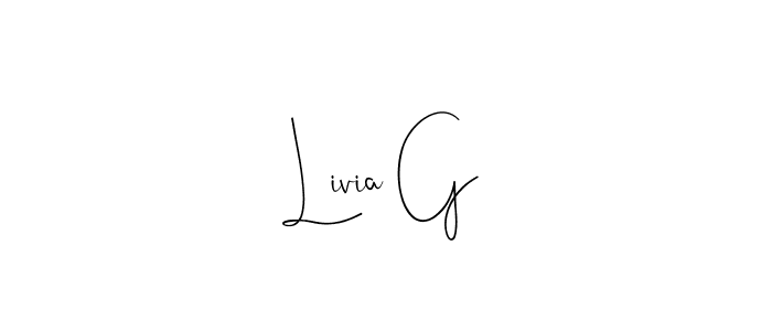 Similarly Andilay-7BmLP is the best handwritten signature design. Signature creator online .You can use it as an online autograph creator for name Livia G. Livia G signature style 4 images and pictures png