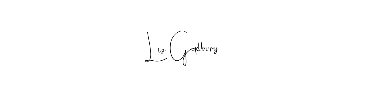 Also You can easily find your signature by using the search form. We will create Liz Goldbury name handwritten signature images for you free of cost using Andilay-7BmLP sign style. Liz Goldbury signature style 4 images and pictures png