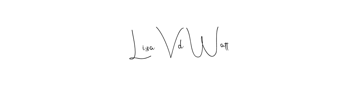 Design your own signature with our free online signature maker. With this signature software, you can create a handwritten (Andilay-7BmLP) signature for name Liza Vd Watt. Liza Vd Watt signature style 4 images and pictures png