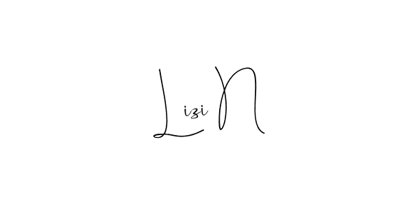 The best way (Andilay-7BmLP) to make a short signature is to pick only two or three words in your name. The name Lizi N include a total of six letters. For converting this name. Lizi N signature style 4 images and pictures png