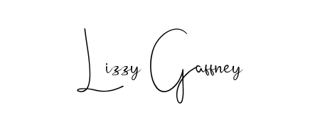 Personalize your online presence with Lizzy Gaffney signature rendered in elegant Andilay-7BmLP font. Great for website footers and blogs. Lizzy Gaffney signature style 4 images and pictures png