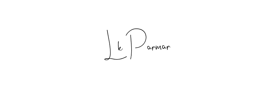 Use a signature maker to create a handwritten signature online. With this signature software, you can design (Andilay-7BmLP) your own signature for name Lk Parmar. Lk Parmar signature style 4 images and pictures png