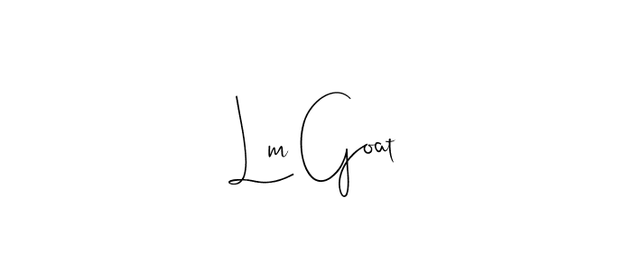 How to make Lm Goat name signature. Use Andilay-7BmLP style for creating short signs online. This is the latest handwritten sign. Lm Goat signature style 4 images and pictures png