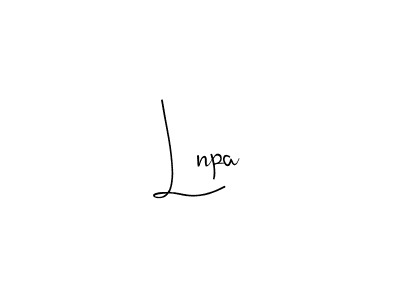 Create a beautiful signature design for name Lnpa. With this signature (Andilay-7BmLP) fonts, you can make a handwritten signature for free. Lnpa signature style 4 images and pictures png