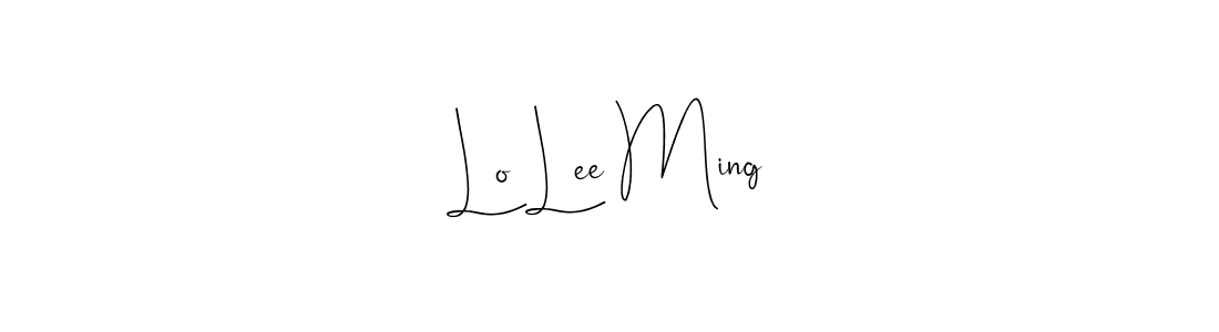 It looks lik you need a new signature style for name Lo Lee Ming. Design unique handwritten (Andilay-7BmLP) signature with our free signature maker in just a few clicks. Lo Lee Ming signature style 4 images and pictures png