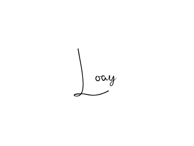 How to make Loay name signature. Use Andilay-7BmLP style for creating short signs online. This is the latest handwritten sign. Loay signature style 4 images and pictures png