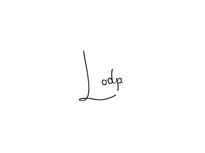 Make a beautiful signature design for name Lodp. With this signature (Andilay-7BmLP) style, you can create a handwritten signature for free. Lodp signature style 4 images and pictures png