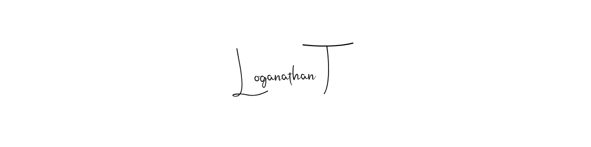 Use a signature maker to create a handwritten signature online. With this signature software, you can design (Andilay-7BmLP) your own signature for name Loganathan T. Loganathan T signature style 4 images and pictures png