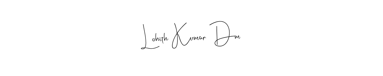 Andilay-7BmLP is a professional signature style that is perfect for those who want to add a touch of class to their signature. It is also a great choice for those who want to make their signature more unique. Get Lohith Kumar Dm name to fancy signature for free. Lohith Kumar Dm signature style 4 images and pictures png