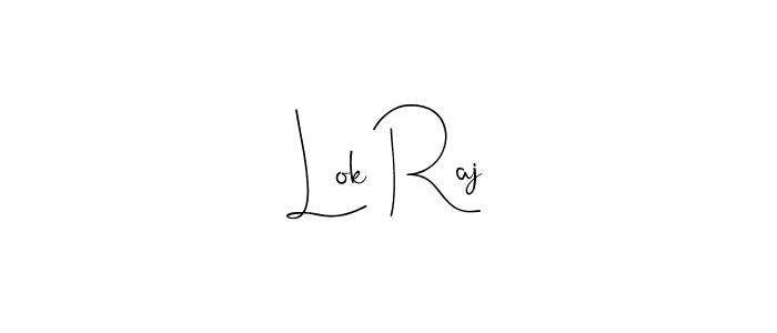 Make a beautiful signature design for name Lok Raj. With this signature (Andilay-7BmLP) style, you can create a handwritten signature for free. Lok Raj signature style 4 images and pictures png