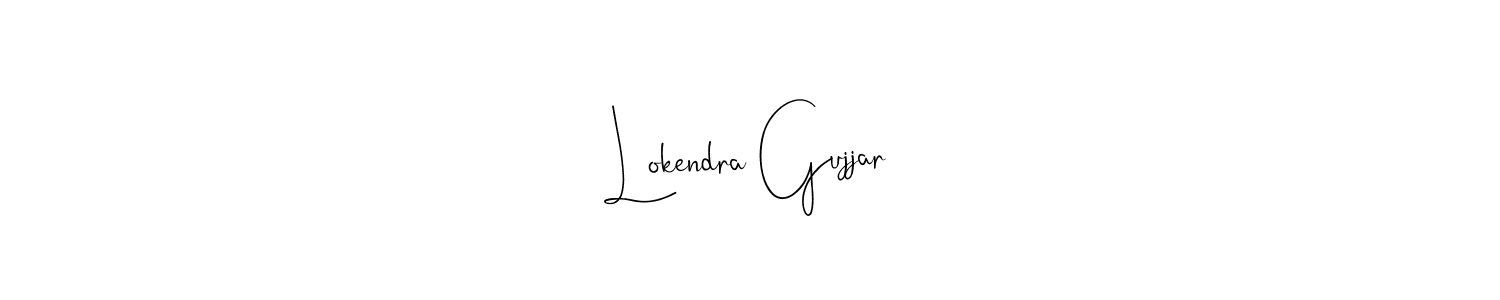 Use a signature maker to create a handwritten signature online. With this signature software, you can design (Andilay-7BmLP) your own signature for name Lokendra Gujjar. Lokendra Gujjar signature style 4 images and pictures png