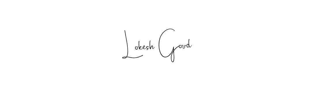 Design your own signature with our free online signature maker. With this signature software, you can create a handwritten (Andilay-7BmLP) signature for name Lokesh Goud. Lokesh Goud signature style 4 images and pictures png
