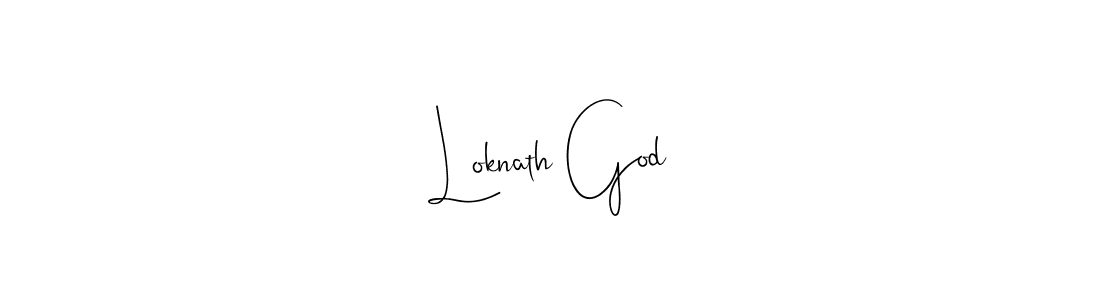 Loknath God stylish signature style. Best Handwritten Sign (Andilay-7BmLP) for my name. Handwritten Signature Collection Ideas for my name Loknath God. Loknath God signature style 4 images and pictures png