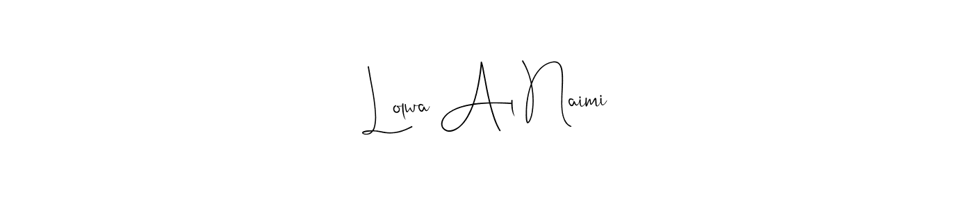 This is the best signature style for the Lolwa Al Naimi name. Also you like these signature font (Andilay-7BmLP). Mix name signature. Lolwa Al Naimi signature style 4 images and pictures png