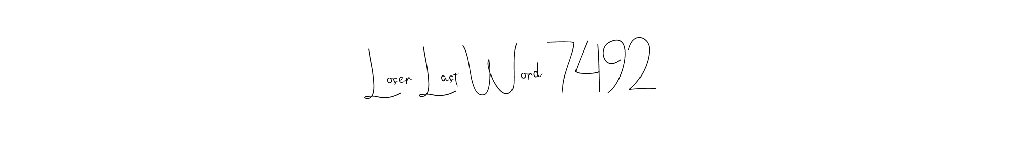 The best way (Andilay-7BmLP) to make a short signature is to pick only two or three words in your name. The name Loser Last Word 7492 include a total of six letters. For converting this name. Loser Last Word 7492 signature style 4 images and pictures png