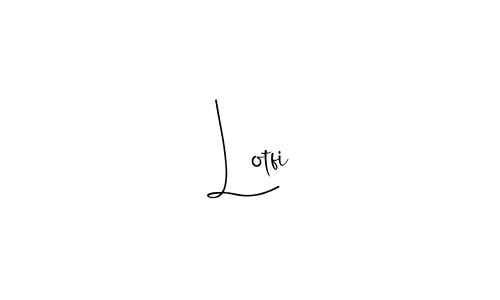 Also You can easily find your signature by using the search form. We will create Lotfi name handwritten signature images for you free of cost using Andilay-7BmLP sign style. Lotfi signature style 4 images and pictures png