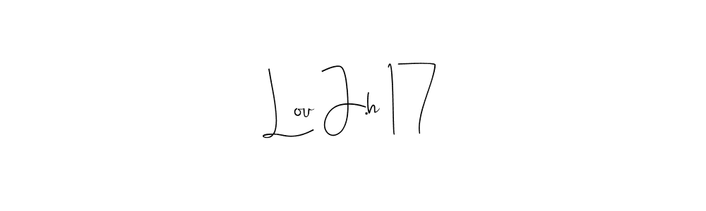 Make a beautiful signature design for name Lou J.h 17. With this signature (Andilay-7BmLP) style, you can create a handwritten signature for free. Lou J.h 17 signature style 4 images and pictures png