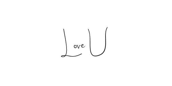 How to make Love U name signature. Use Andilay-7BmLP style for creating short signs online. This is the latest handwritten sign. Love U signature style 4 images and pictures png