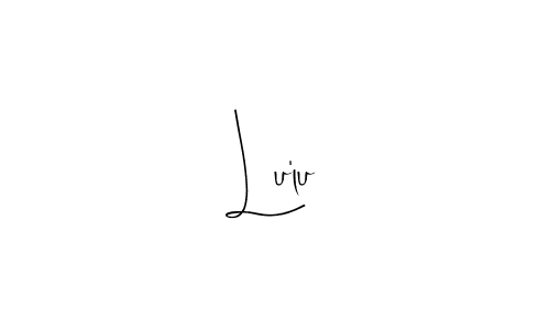 How to make Lu'lu signature? Andilay-7BmLP is a professional autograph style. Create handwritten signature for Lu'lu name. Lu'lu signature style 4 images and pictures png