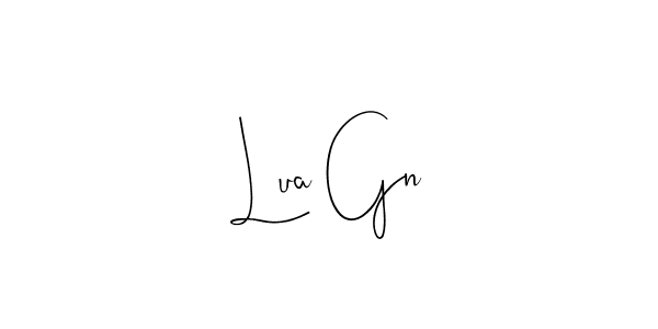 Create a beautiful signature design for name Lua Gn. With this signature (Andilay-7BmLP) fonts, you can make a handwritten signature for free. Lua Gn signature style 4 images and pictures png