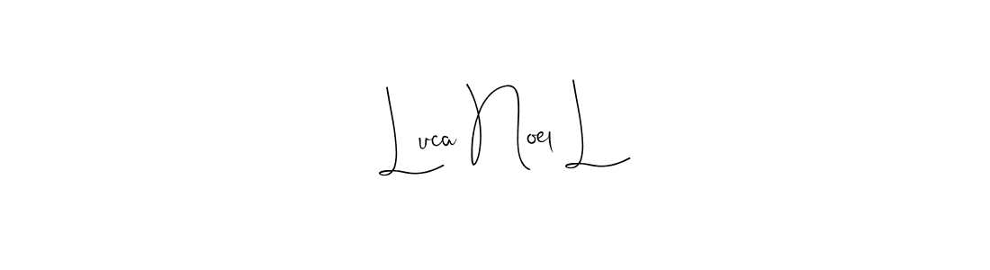 The best way (Andilay-7BmLP) to make a short signature is to pick only two or three words in your name. The name Luca Noel L include a total of six letters. For converting this name. Luca Noel L signature style 4 images and pictures png