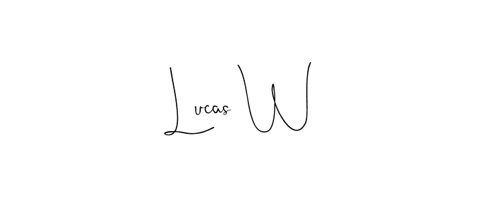 You should practise on your own different ways (Andilay-7BmLP) to write your name (Lucas W) in signature. don't let someone else do it for you. Lucas W signature style 4 images and pictures png