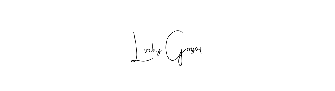 Also You can easily find your signature by using the search form. We will create Lucky Goyal name handwritten signature images for you free of cost using Andilay-7BmLP sign style. Lucky Goyal signature style 4 images and pictures png