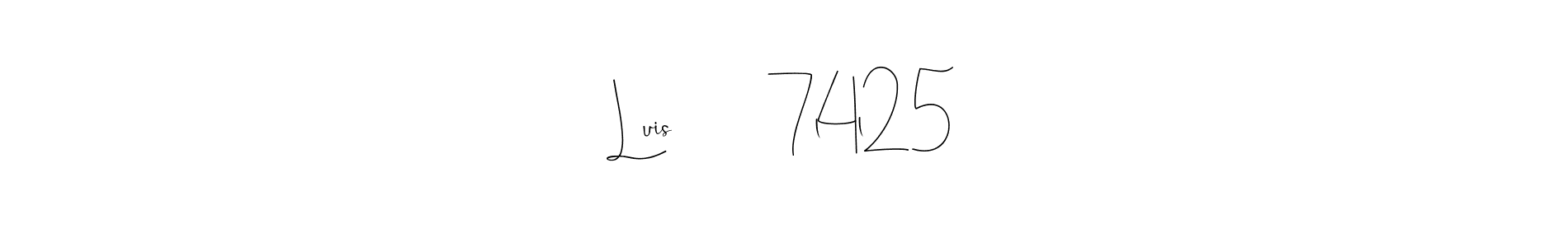 The best way (Andilay-7BmLP) to make a short signature is to pick only two or three words in your name. The name Luis         7l4l25 include a total of six letters. For converting this name. Luis         7l4l25 signature style 4 images and pictures png