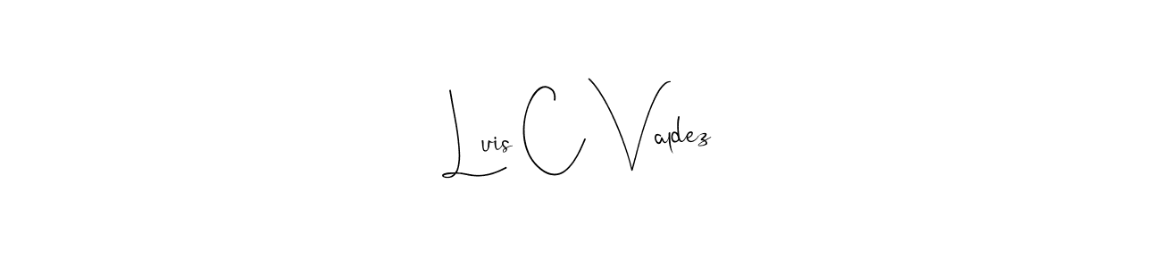 You should practise on your own different ways (Andilay-7BmLP) to write your name (Luis C Valdez) in signature. don't let someone else do it for you. Luis C Valdez signature style 4 images and pictures png