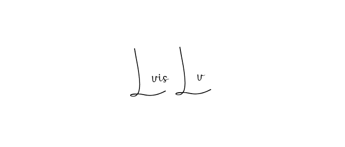 Design your own signature with our free online signature maker. With this signature software, you can create a handwritten (Andilay-7BmLP) signature for name Luis Lu. Luis Lu signature style 4 images and pictures png