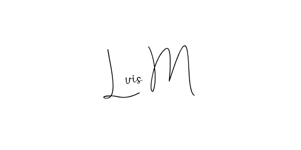 Andilay-7BmLP is a professional signature style that is perfect for those who want to add a touch of class to their signature. It is also a great choice for those who want to make their signature more unique. Get Luis M name to fancy signature for free. Luis M signature style 4 images and pictures png