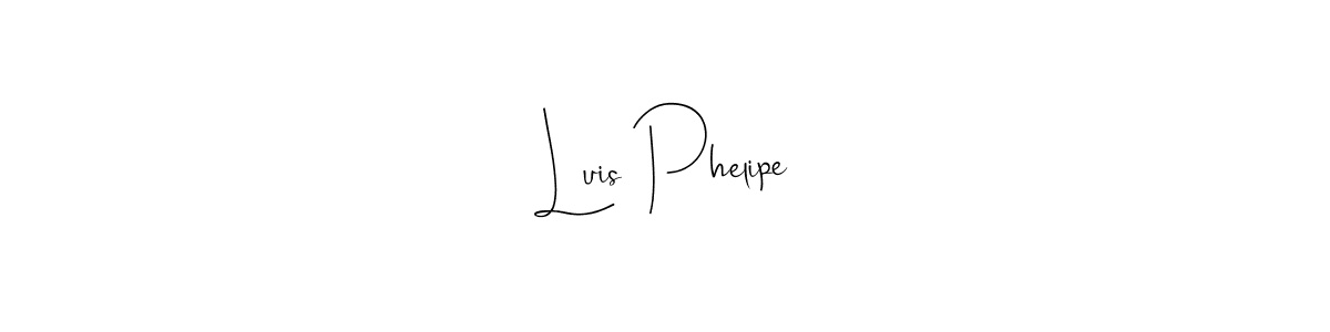 The best way (Andilay-7BmLP) to make a short signature is to pick only two or three words in your name. The name Luis Phelipe include a total of six letters. For converting this name. Luis Phelipe signature style 4 images and pictures png