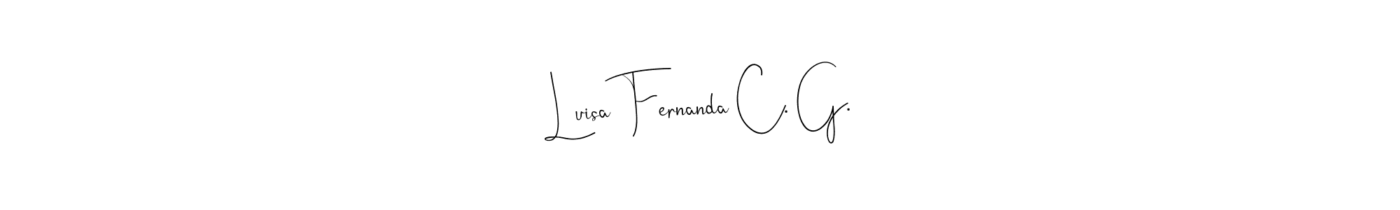 See photos of Luisa Fernanda C. G. official signature by Spectra . Check more albums & portfolios. Read reviews & check more about Andilay-7BmLP font. Luisa Fernanda C. G. signature style 4 images and pictures png