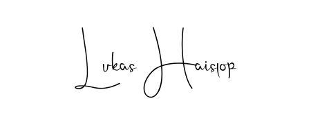 Create your official email sign-off with Lukas Haislop name in Andilay-7BmLP style. Crisp, clean, and perfectly legible across all screens. Lukas Haislop signature style 4 images and pictures png