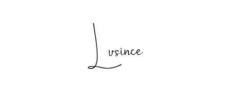 Give your name Lusince an exquisite flair with the Andilay-7BmLP script font. Ideal for contracts, resumes, and formal letterheads. Lusince signature style 4 images and pictures png