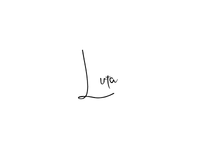 How to make Luta name signature. Use Andilay-7BmLP style for creating short signs online. This is the latest handwritten sign. Luta signature style 4 images and pictures png